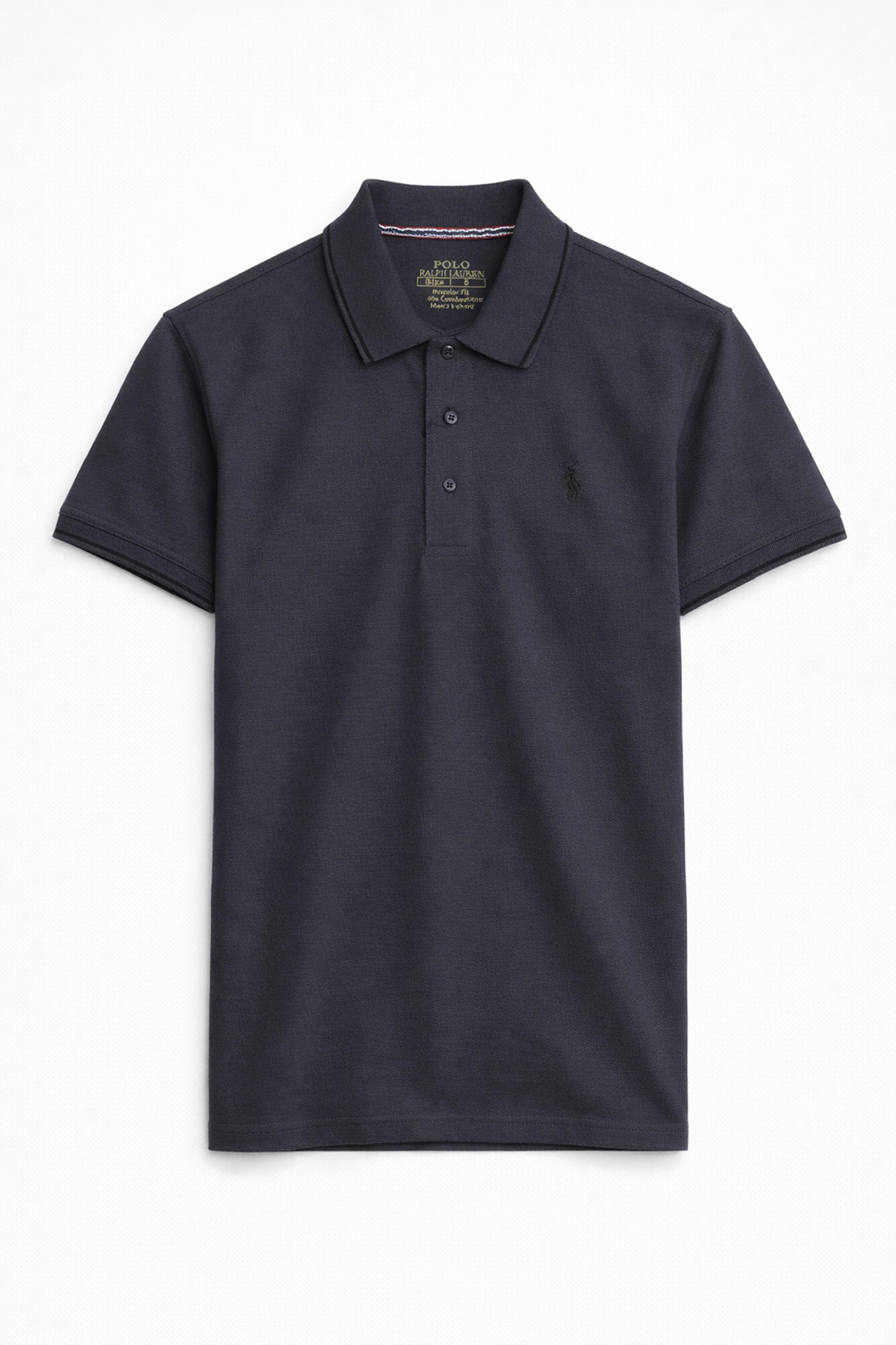 Men Pique Polo - D/Grey