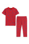 Girls Graphic Loungewear Suit GLSUIT13 - Red