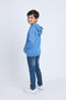 Boys Branded Pullover Hoodie - Blue