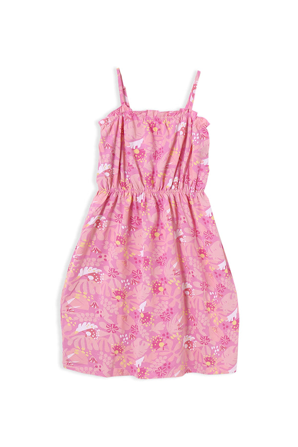 Girls Branded Graphic Romper - Pink