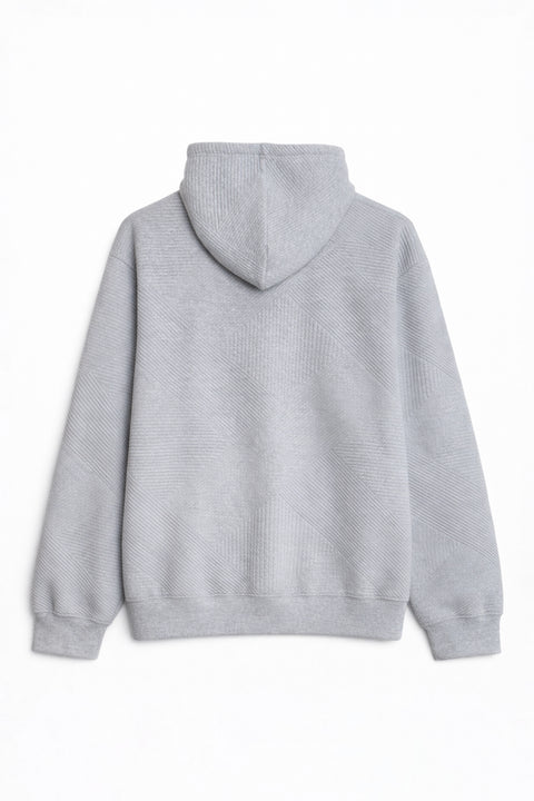 Men Branded Pullover Hoodie - Heather Grey