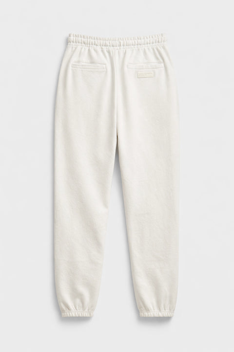 Men Branded Fleece Trouser - White