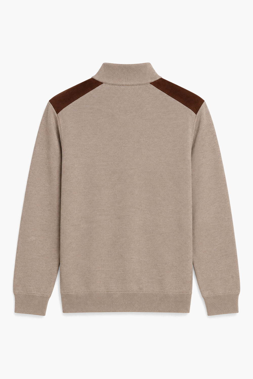 Men Branded Mockneck - L/Brown