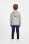 Boys Branded Zipper Hoodie - Grey