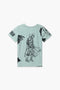 Boys Branded Graphic T-Shirt - Dusty Green