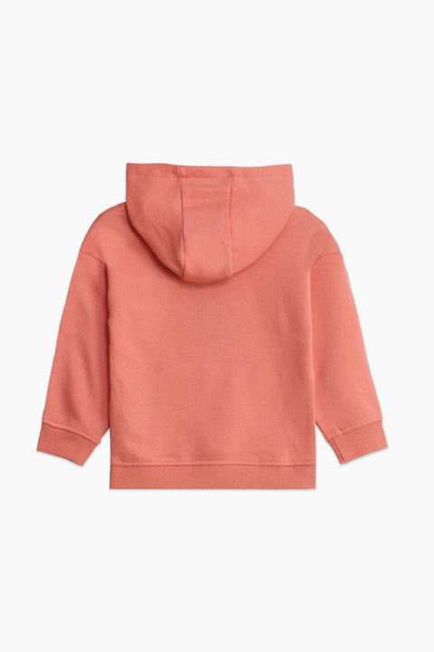 Boys Branded Pullover Hoodie - Orange