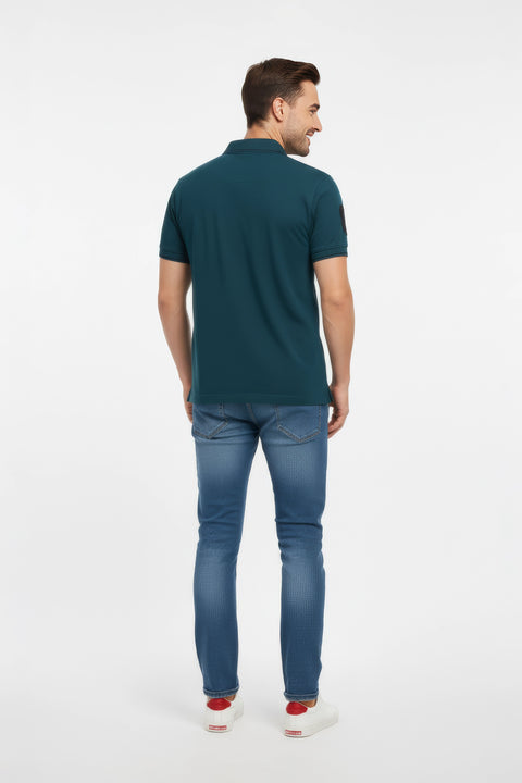 Men Branded Polo - Teal