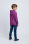 Boys Branded Pullover Hoodie - Purple