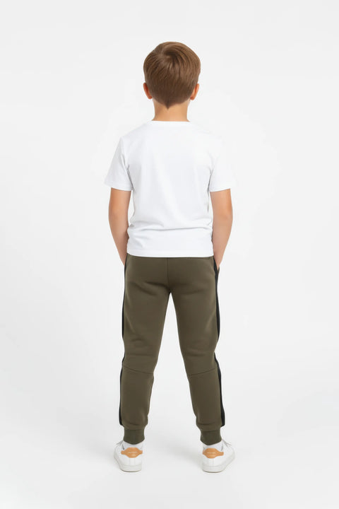 Boys Brand Ellesse Fleece Trouser - D/Green