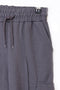 Girls Branded Terry Cargo Trouser - Grey