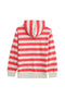 Women Branded Stripes Hoodie - Red