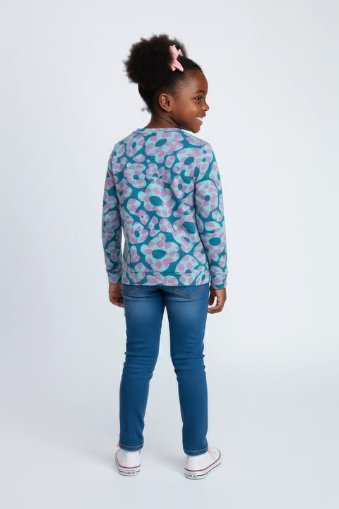 Girls Branded Graphic T-Shirt F/S - Sea Green
