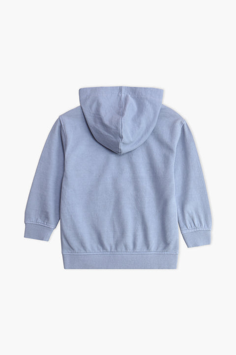 Boys Branded Pullover Hoodie - Sky Blue