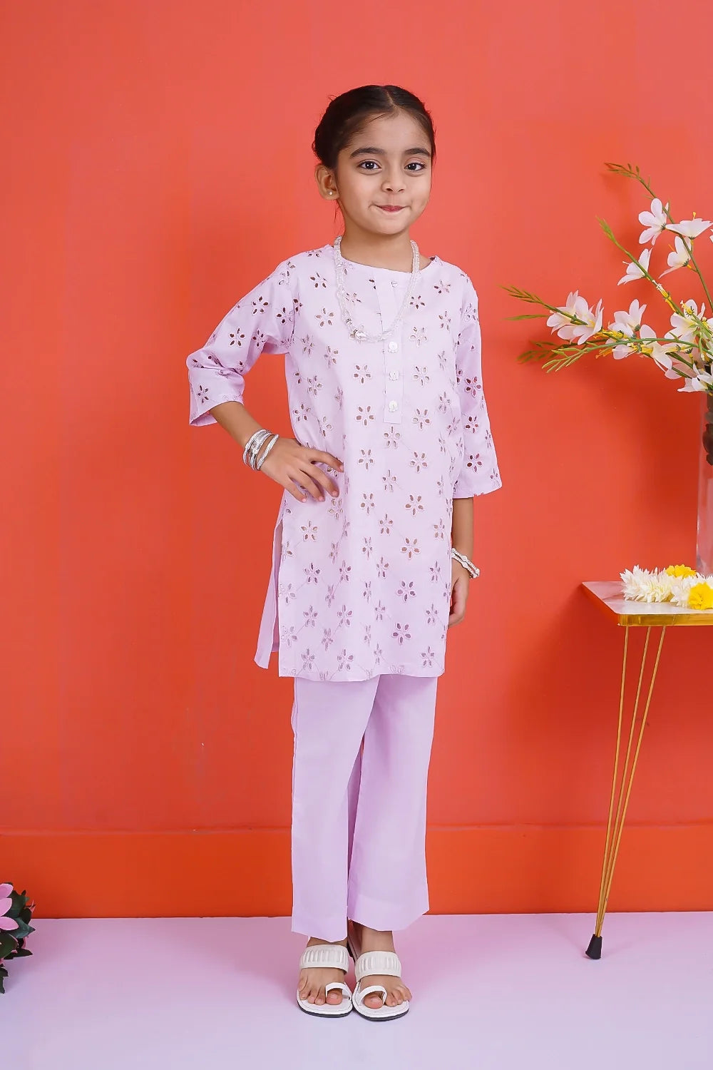 2 PIECE EMB LAWN SUIT