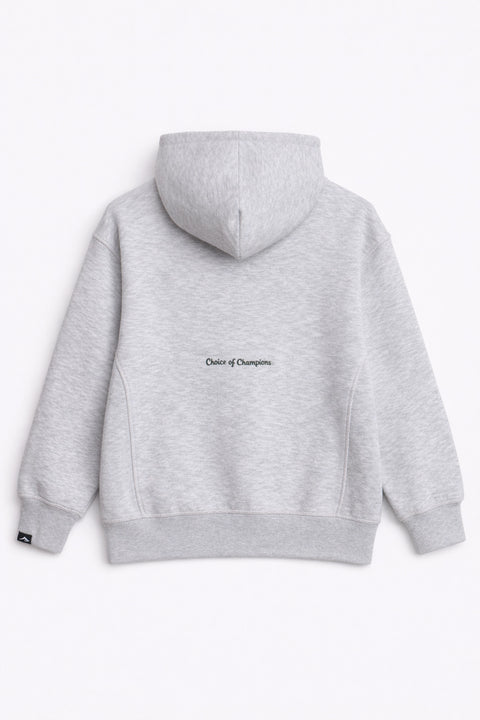 Boys Branded Pullover Hoodie - Heather Grey