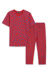 Women Graphic Loungewear 2-Piece Suit WS18 - Red