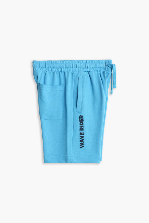 Boy Branded Graphic Short - Blue
