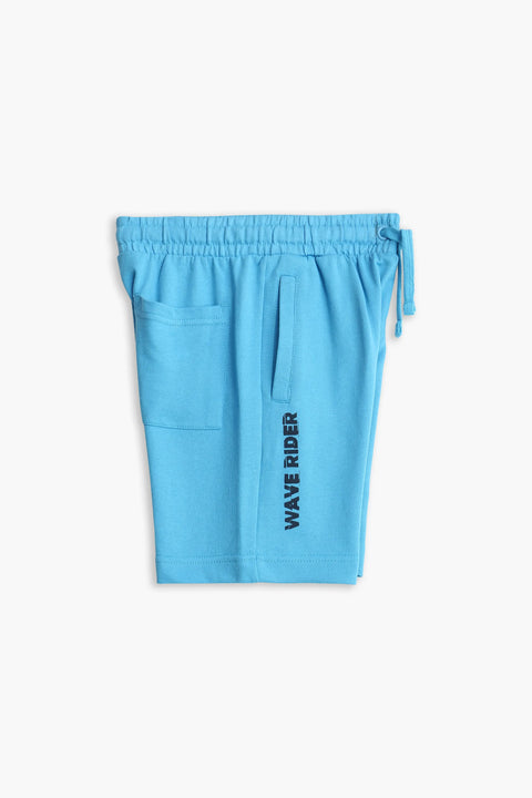 Boy Branded Graphic Short - Blue
