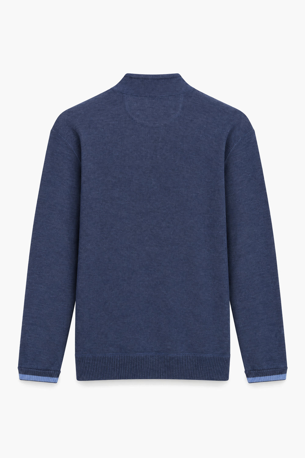 Men Branded Mockneck - Blue