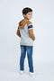 Boys Branded Pullover Hoodie - Heather Grey