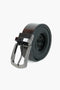 2-in-1 Leather Belt Crocodile Textured