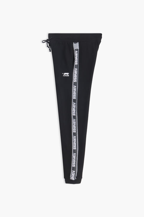 Men Branded Fleece Trouser - Black