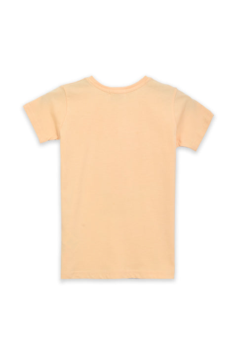 Girls Graphic T-Shirt GT24#01 - Apricot