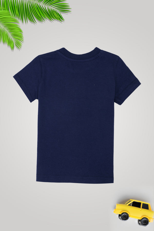 Boys Branded Graphic T-Shirt - Navy