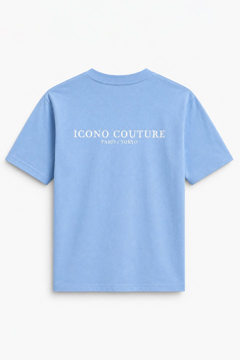 Men Branded Graphic T-Shirt - L/Blue