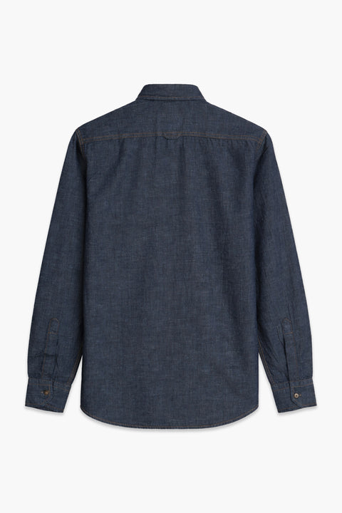 Men Denim Shirt Double Pocket MDS23-02 - D.Grey