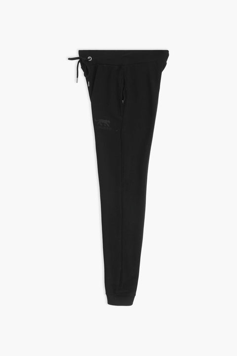Men Branded Fleece Trouser - Black
