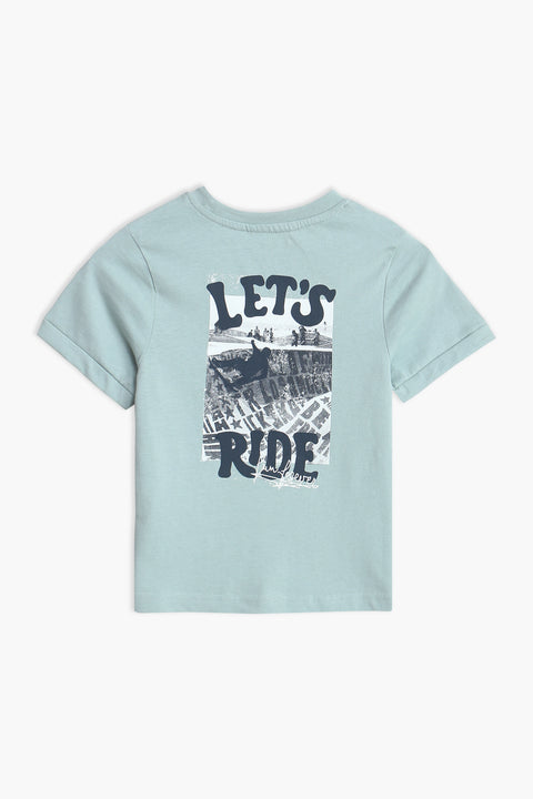 Boys Branded Graphic T-Shirt - Sea Green