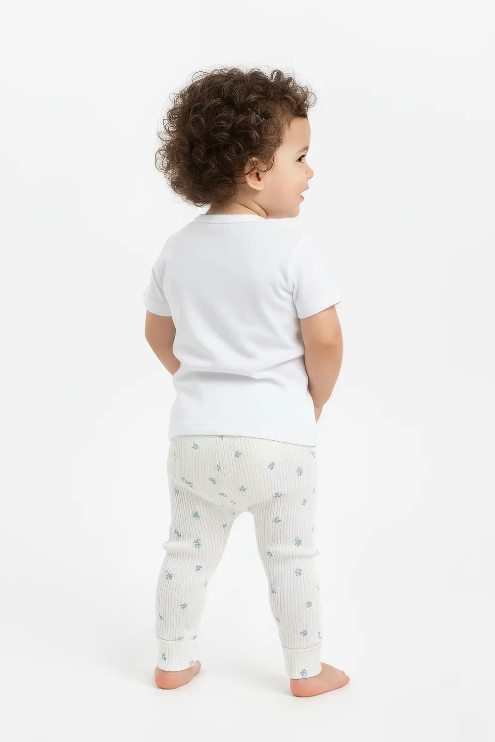Girls Branded Trouser - White