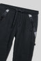 Boys Cross Zipper Trouser Pant BTP04 - Black