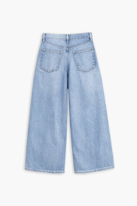 Women's Branded Wide Leg Jeans - L/Blue