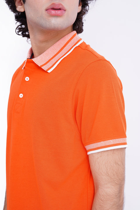 Jacquard Collar Polo