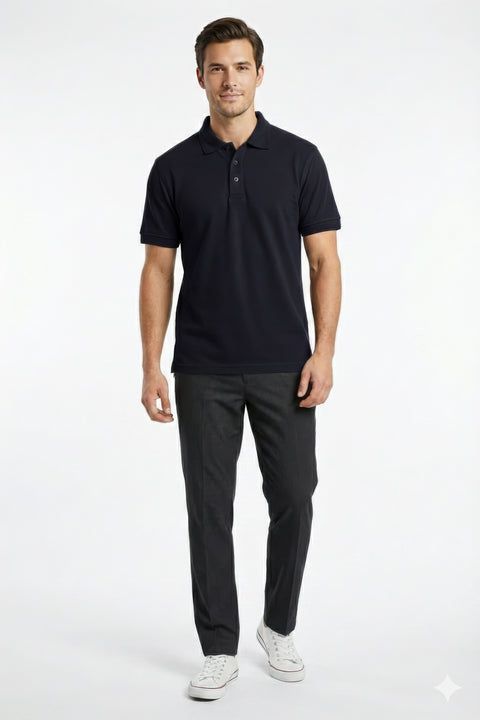 Men Branded Polo - D/Blue