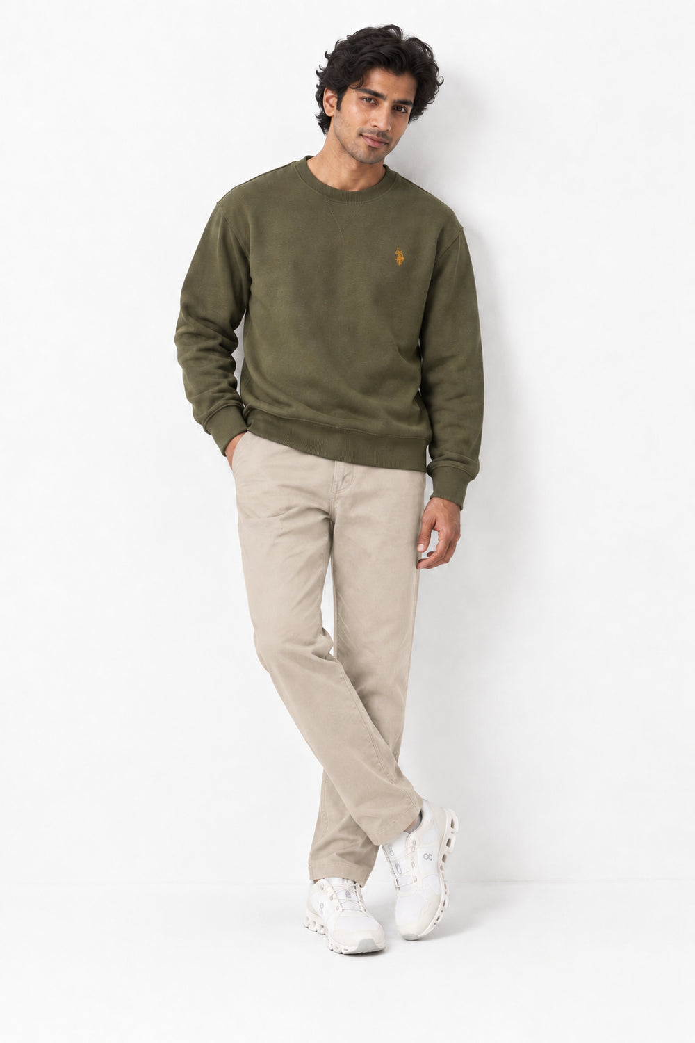 Men U.S. Polo Basic Sweatshirt - Green
