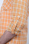 Men Casual Check Shirt MCS23-25 - Orange