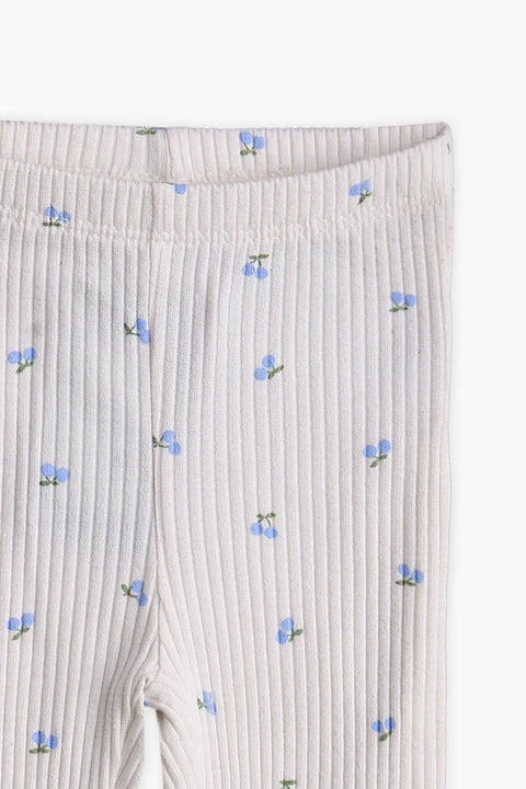 Girls Branded Trouser - White