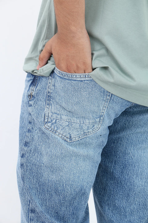 Man Petrol Denim Jeans - Blue