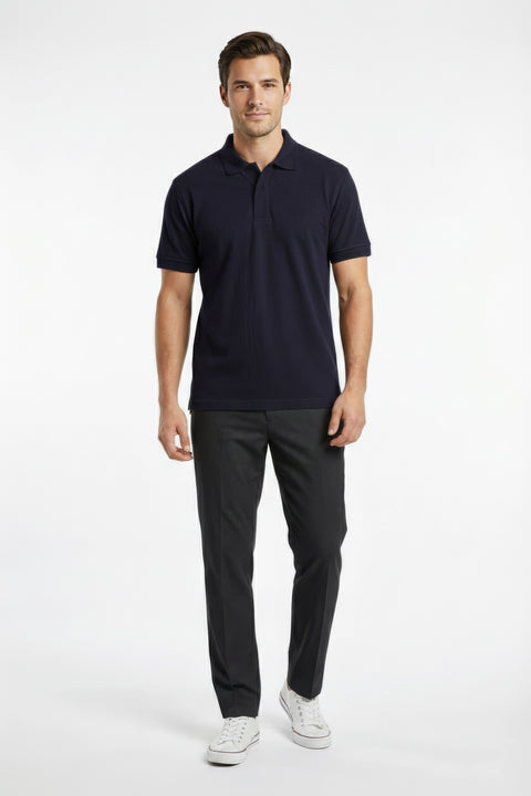 Men Branded Polo - D/Blue