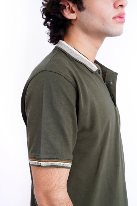 Jacquard Collar Polo