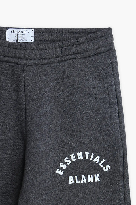 Boys Branded Fleece Pajama - D/Grey