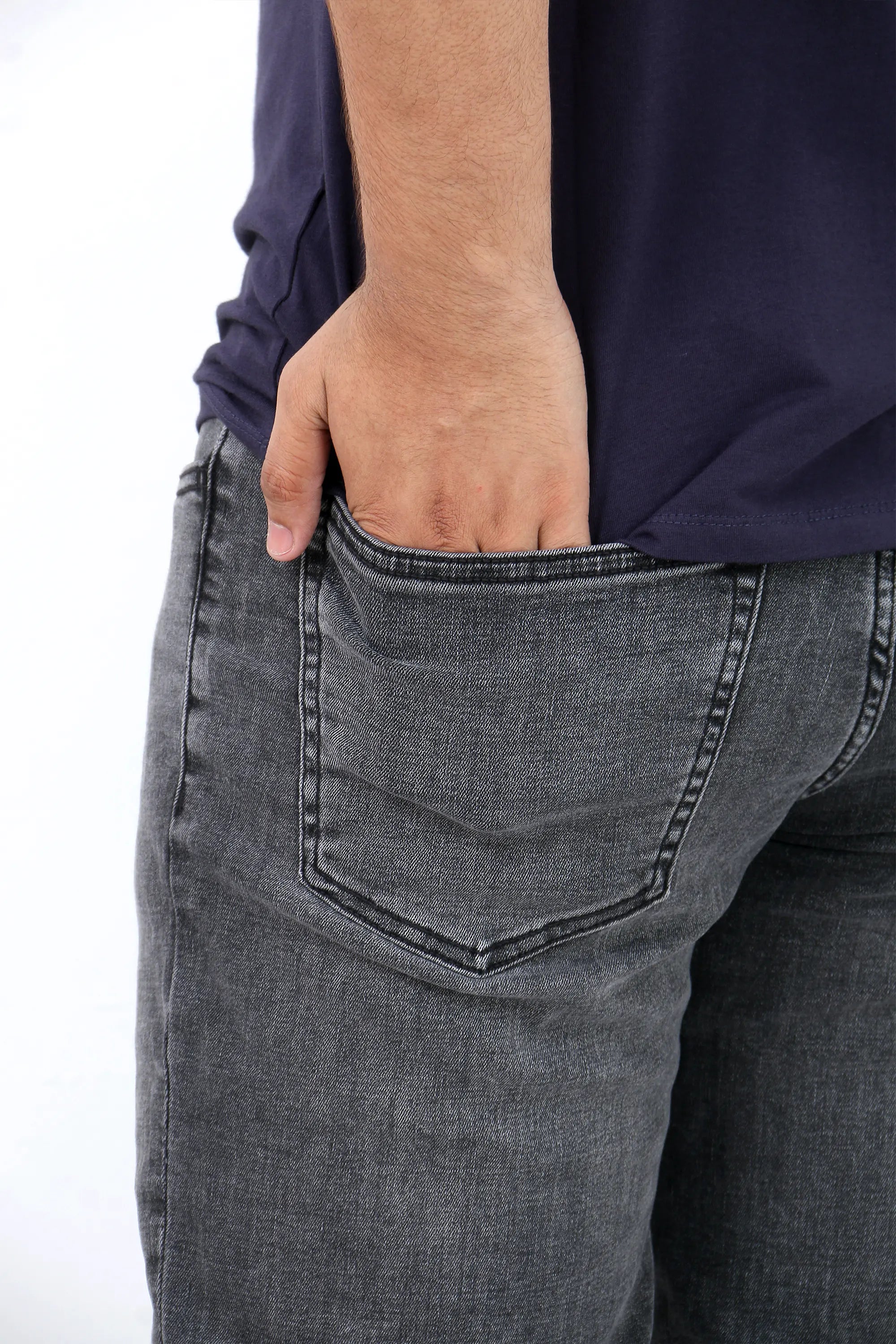 Man Old Navy Straight Fit Denim Jeans - D/Grey