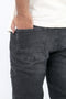Man branded Straight Fit Denim Jeans - Black