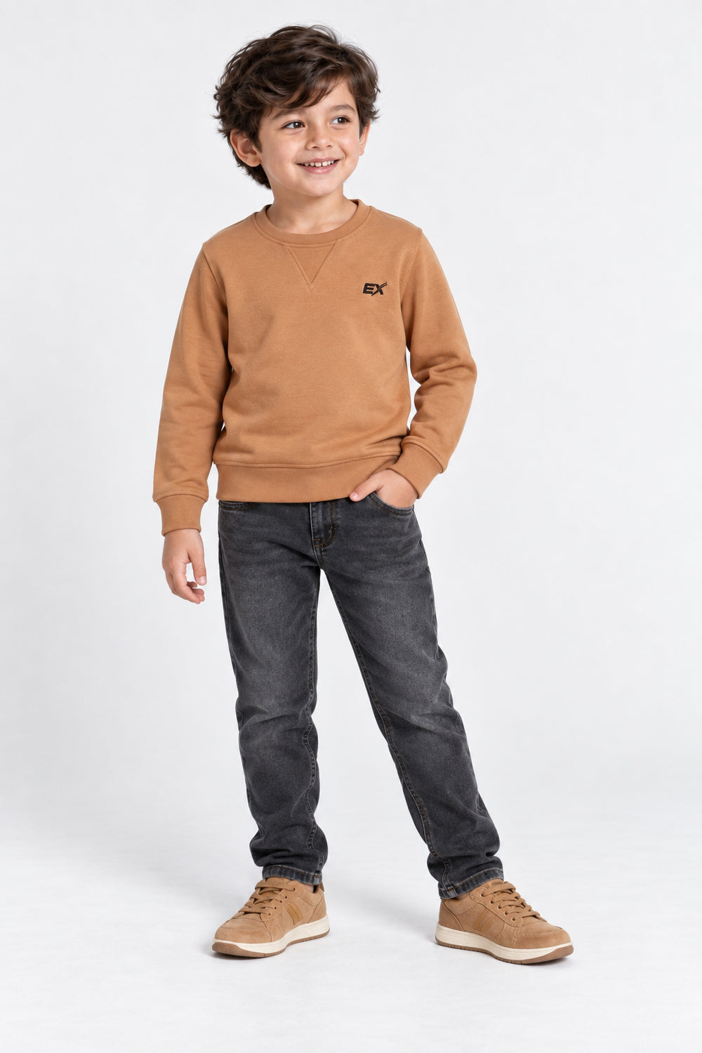 BASIC SWEATSHIRT Brown