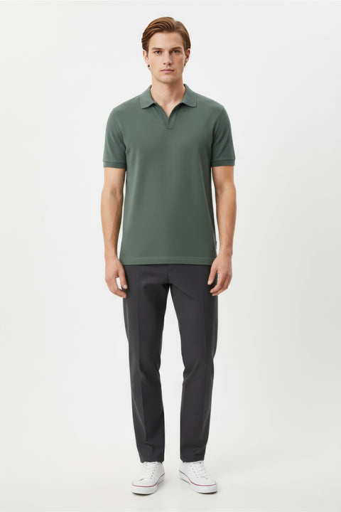 Men Branded Polo - Green