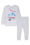 Boys Graphic Loungewear Jogger Suit FBLS03 F/S - Heather Grey