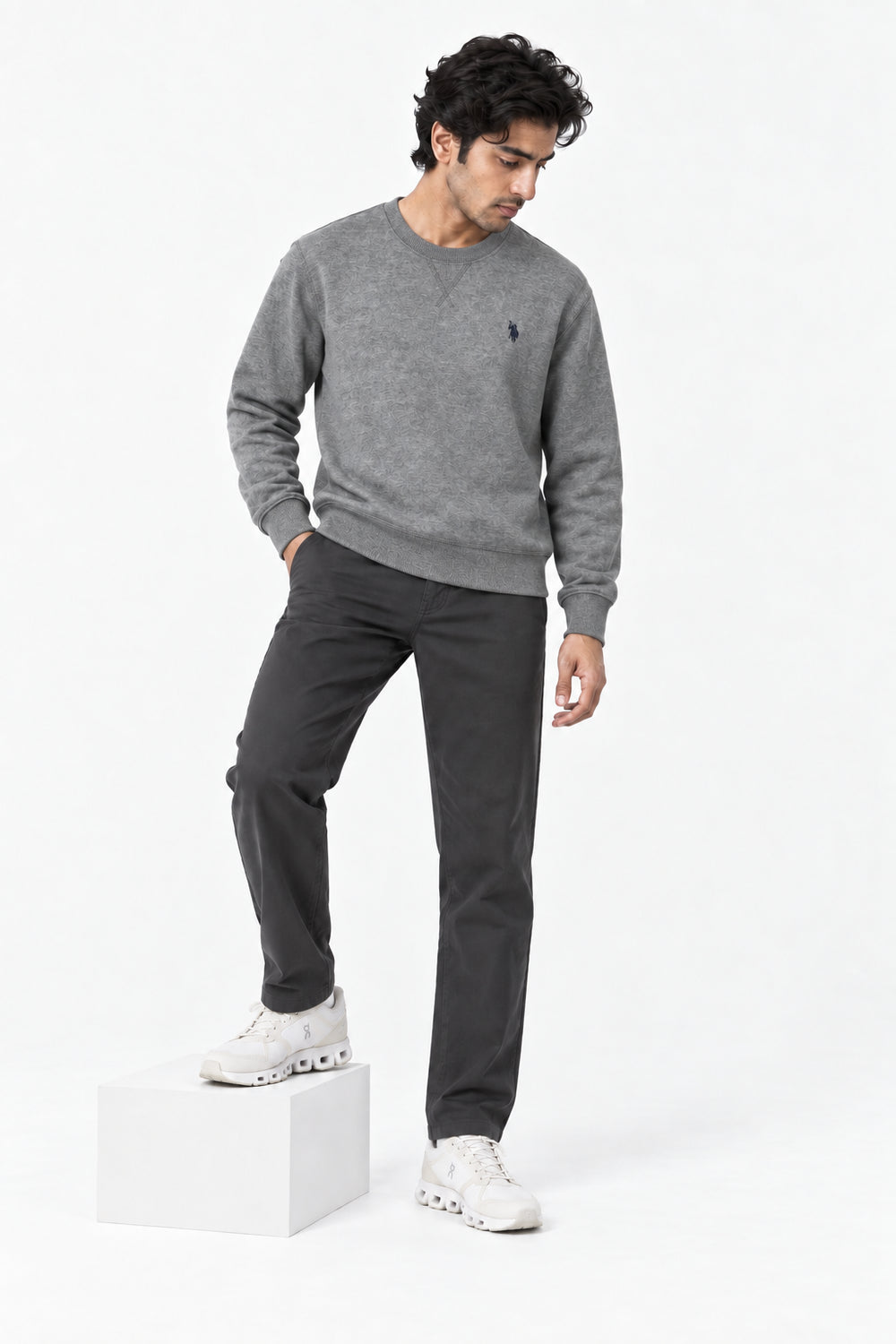 Men U.S. Polo Basic Sweatshirt - D/Grey